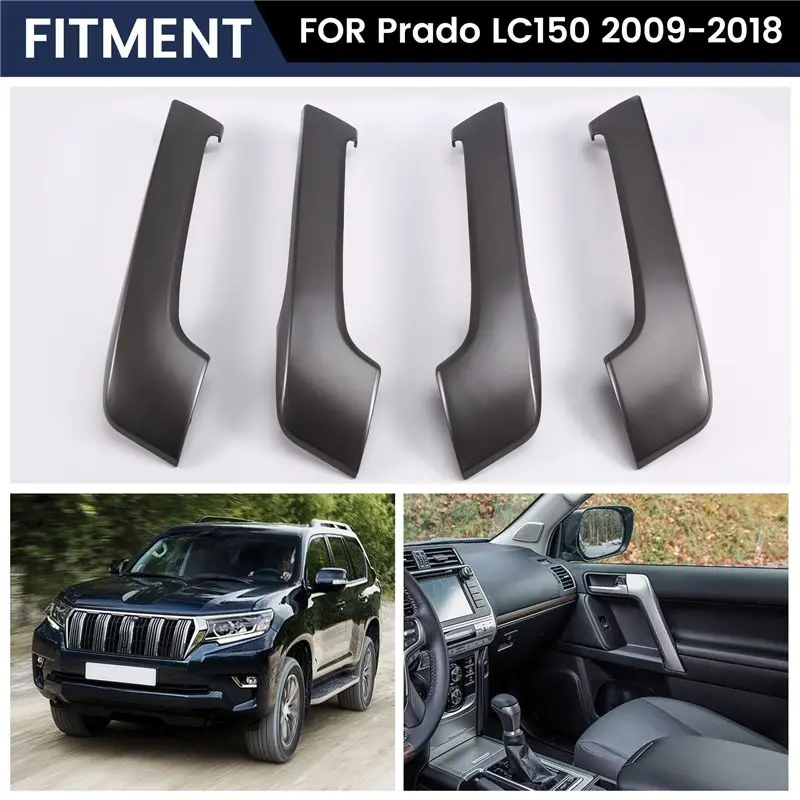 A65P-Car Interior Door Handle Door Panel Pull Handle Trim Cover For Toyota Prado LC150 2009-2018