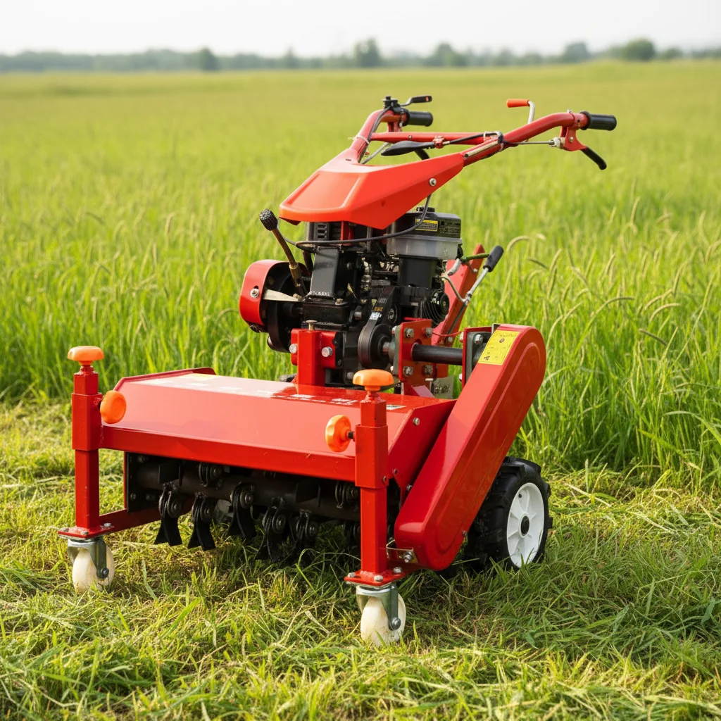 

Heavy-Duty Orchard Lawn Mower - Self-Propelled Diesel Model for Large Gardens & Wasteland Stubble Cutter & Weeder