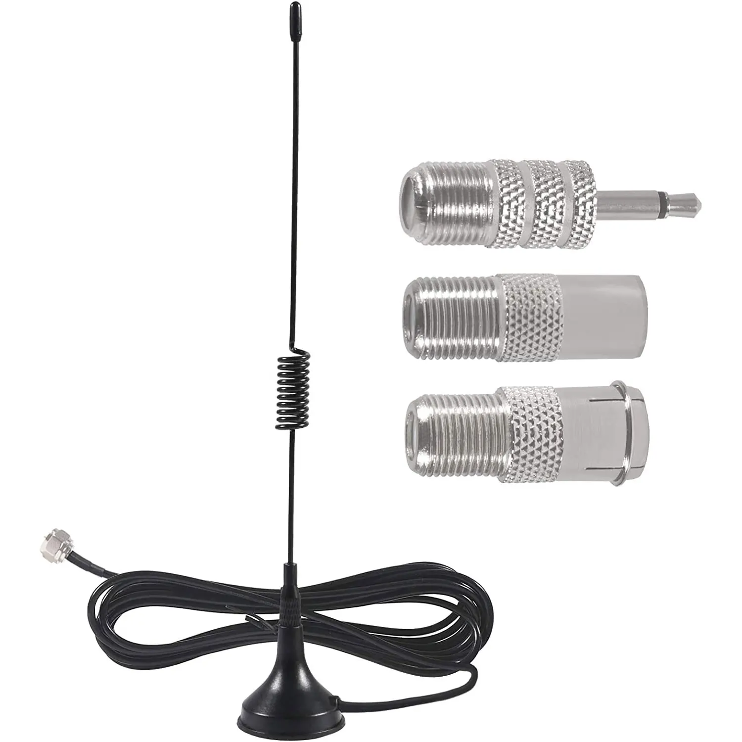 FM Stereo Antenna Magnetic Base 75 Ohm FM Antenna Kit for Most Brands Stereo Receiver Indoor Table Top Radio Receiver Antenna