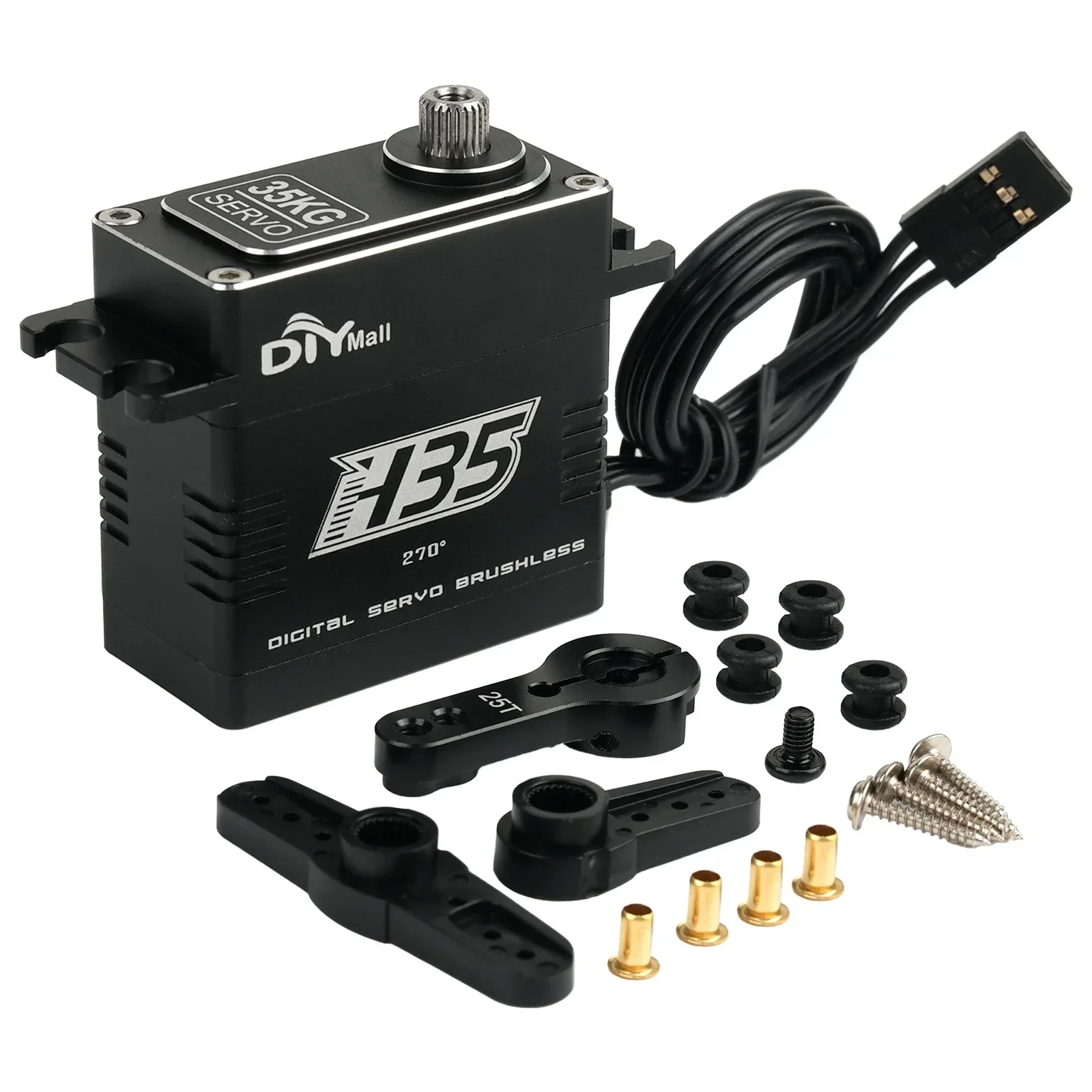 Servos digitales de Metal de 35kg, Motor sin escobillas resistente al agua de alto Torque, engranaje de Metal, Servo RC para coches RC 1/10 1/8, barco sobre orugas, avión