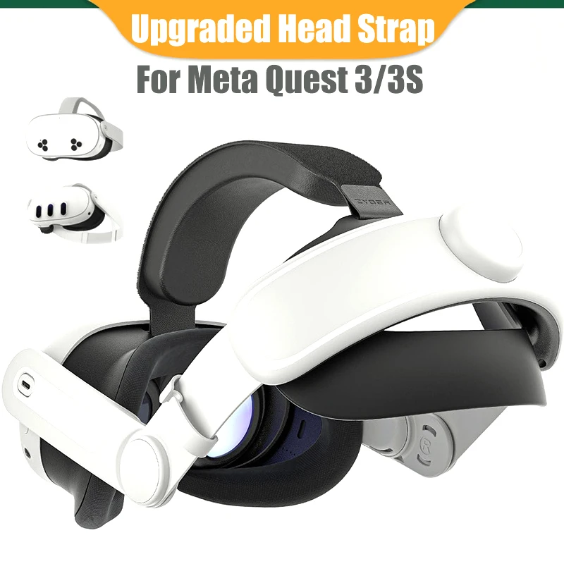 Модернизированный регулируемый ремешок на голову для Meta Quest 3/3S, сменная повязка на голову, головной убор с ремешком Elite, аксессуары для Oculus Quest 3S VR Модернизированный регулируемый ремешок на голову для Meta Quest 3/3S, сменная повязка на голову, головной убор с ремешком Elite, аксессуары для Oculus Quest 3S VR