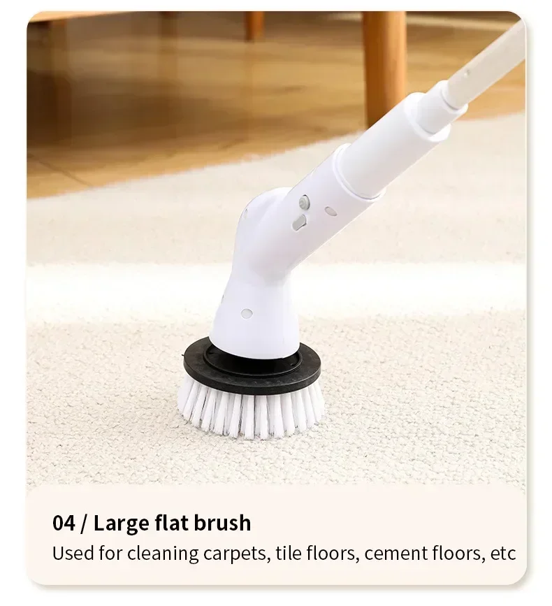 Spazzola elettrica wireless 6 in 1 e 5 in 1 per la pulizia di cucina e bagno, spazzola elettrica rotante.