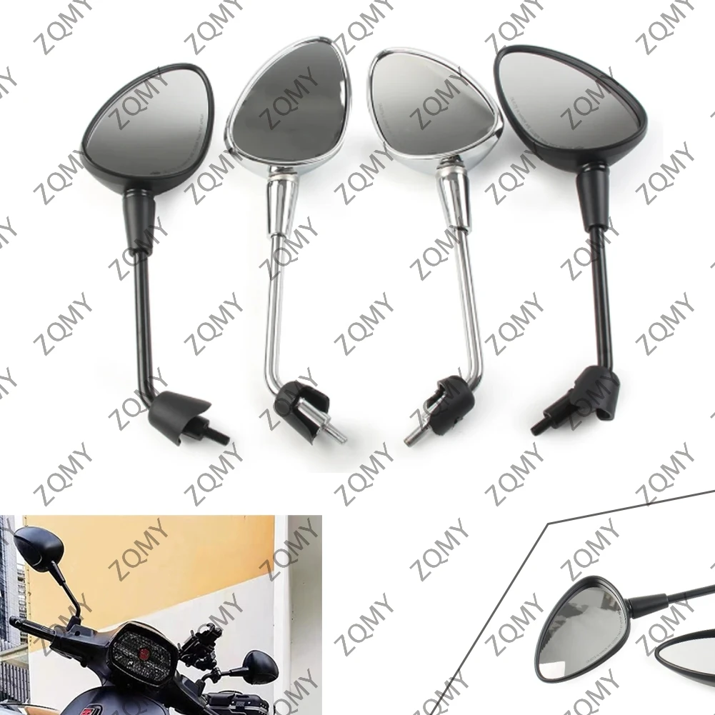 Motorcycle Rearview Side Mirrors For Vespa GTS GTV 50 125 200 250 300 300ie Sprint Primavera150