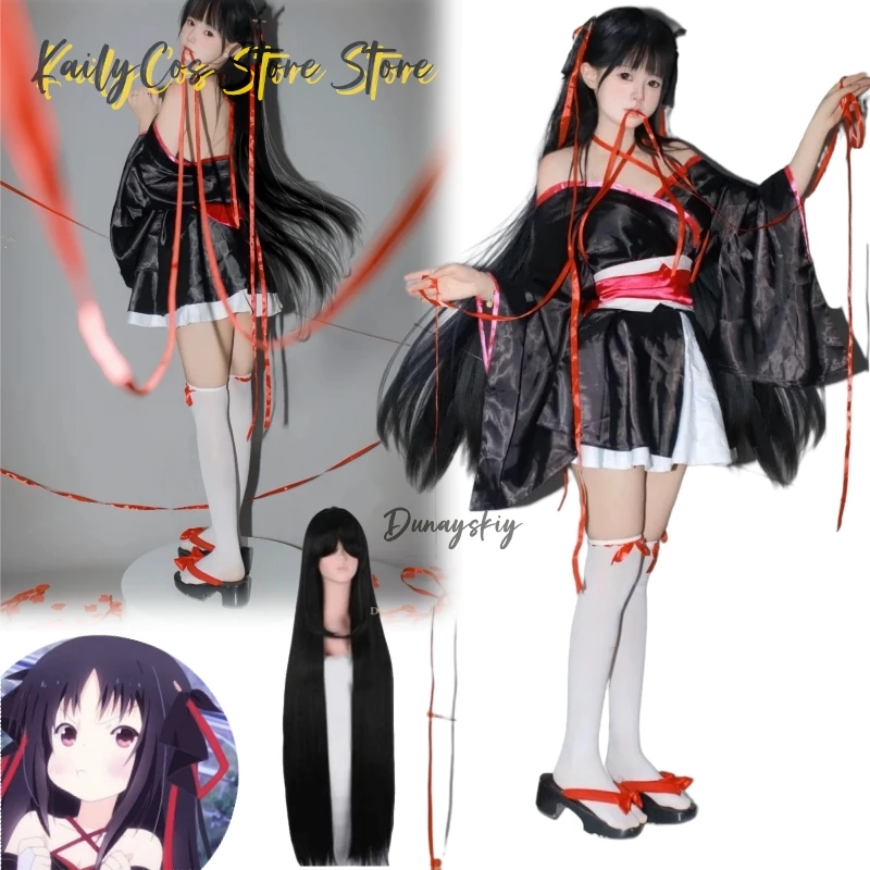 

Kimono Yukata Robes Girls Anime Yaya Cosplay Costume Japanese Women Haori Party Dress Unbreakable Machine-Doll Clothing Set