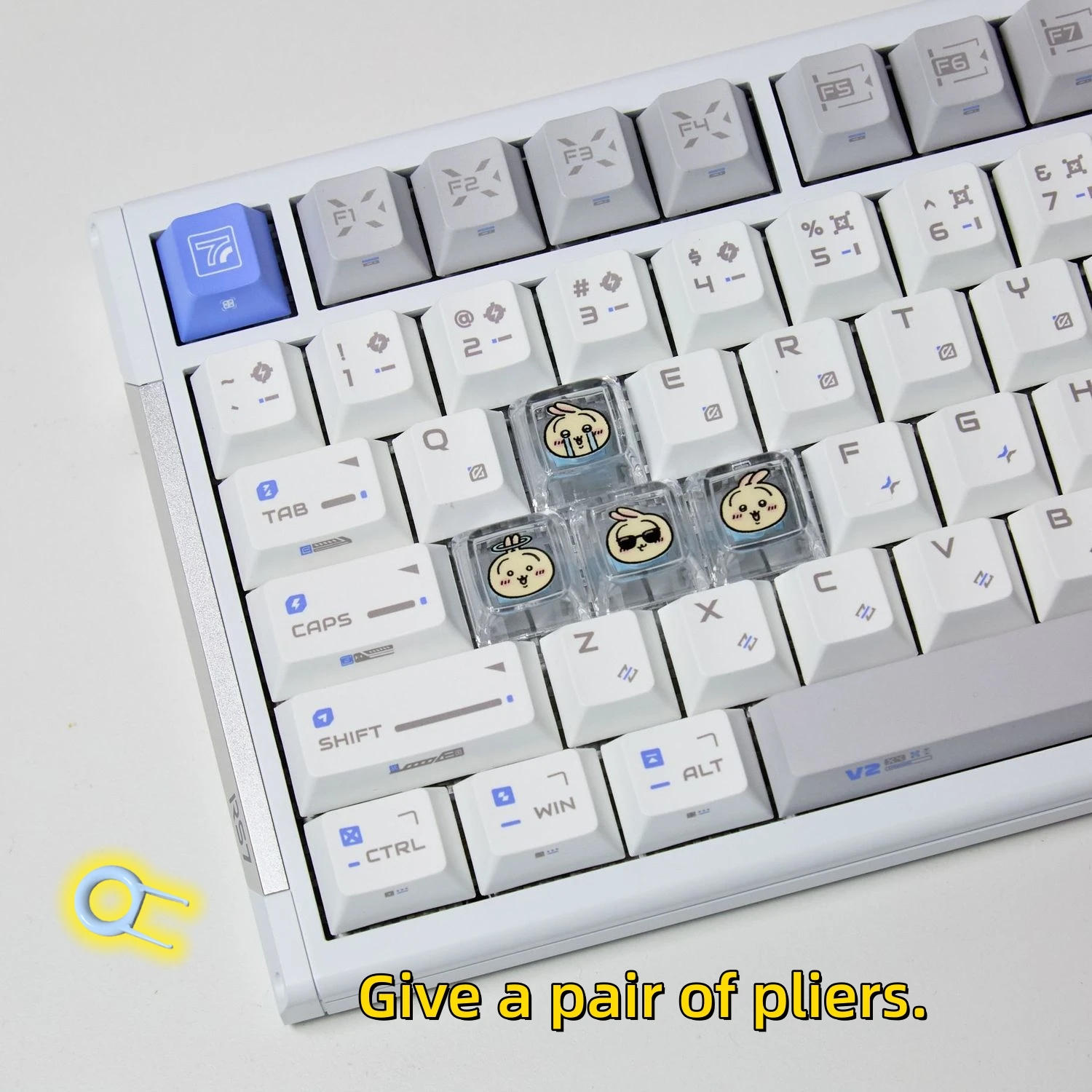 أغطية مفاتيح Chiikawa Artisan، أغطية مفاتيح متوهجة شفافة للوحة المفاتيح الميكانيكية، أغطية مفاتيح أنيمي مخصصة