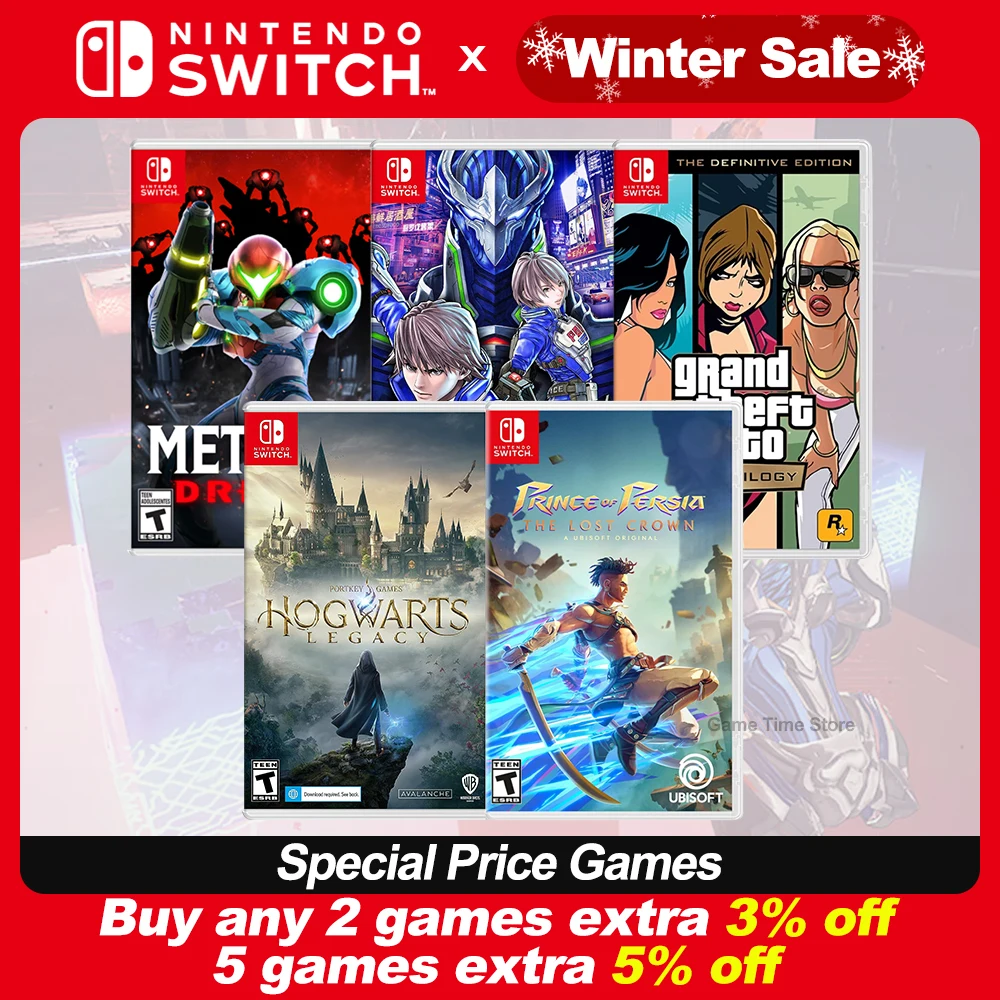 Nintendo Switch Games Deals Metroid Dread Astral Chain GTA Grand Theft Auto Hogwarts Legacy Xenoblade 3 Prince Persia Pikachu