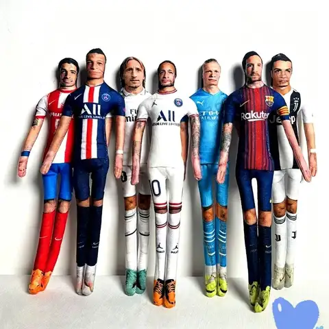 28cm Neymar Messi Ronaldo Mbappe Haaland Abstract Rat Plush Doll With Built In Skeleton World Cup Peripheral Toys