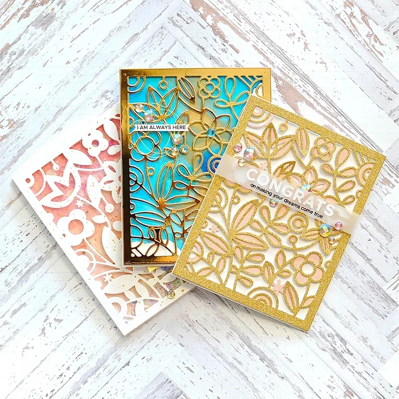 جديد ثلاثية الأبعاد طبقات المعادن قطع يموت وسكرابوكينغ لصنع الورق زهرة خلفية يتوهم الزهور إطار بطاقة الحرفية مجموعة #6