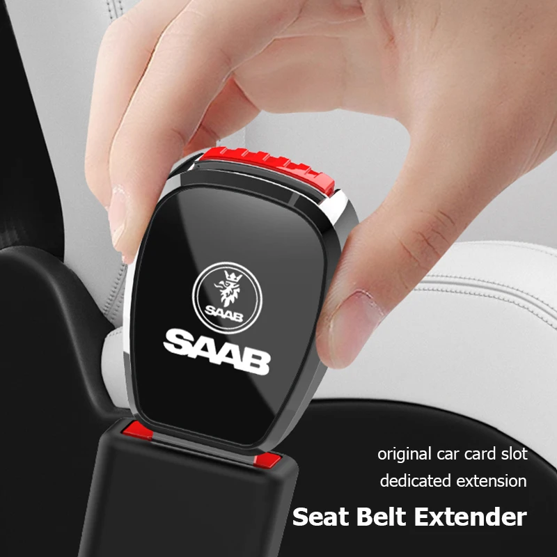 1Pcs Car Emblem Seat Belt Clip Adjustable Extension Plug For SAAB Scania 93 95 9000 900 9-4X 9-7X 9-2X 9-X 600 99 97 Monster GT7