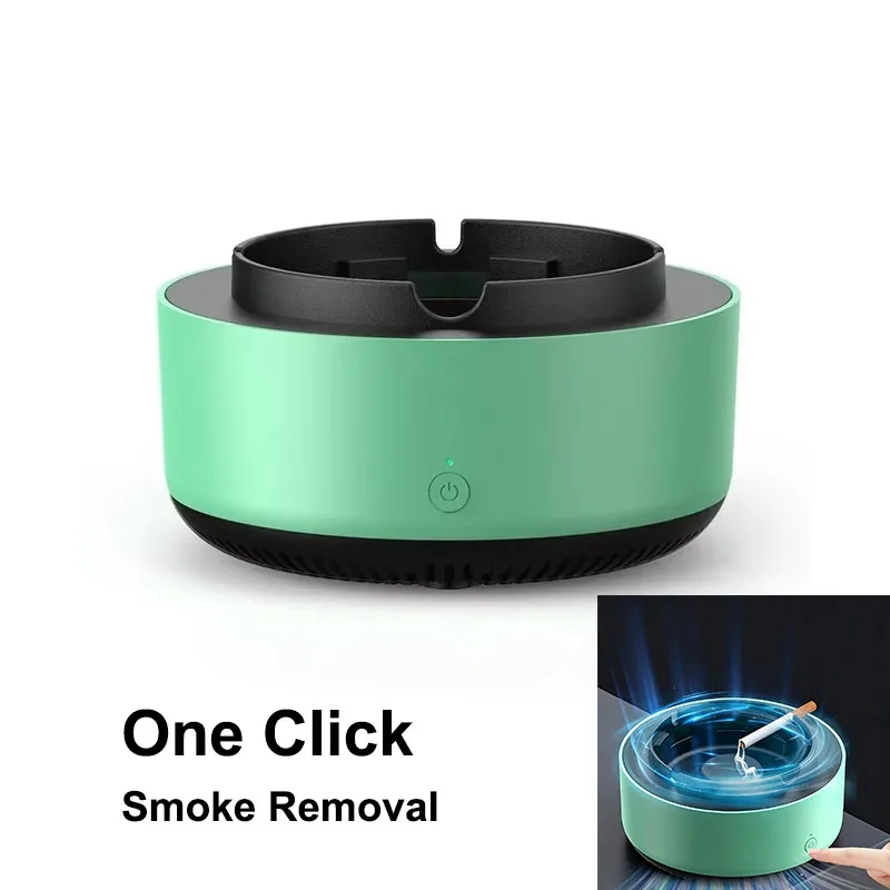 

One Click Smoke Removal Ashtray Air Purifier Multi Filtration Removes Smoke Odor For Home Office Car Passive Smoking Protection