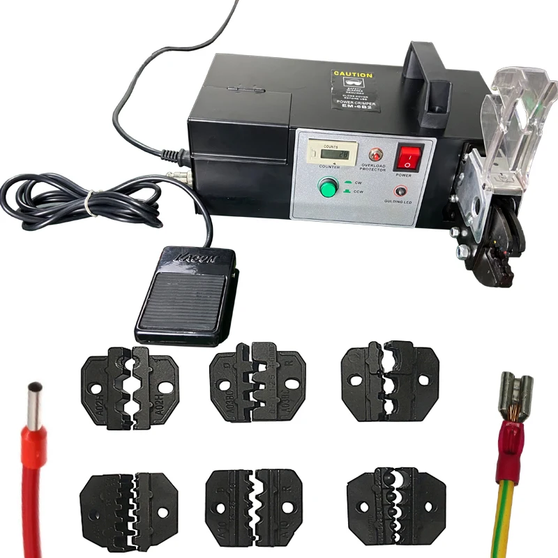 Electric Terminal Crimping Machine Power Crimper Cable Tool Wire Crimping Terminal EM6B2 with 7 crimping dies 220V Optional