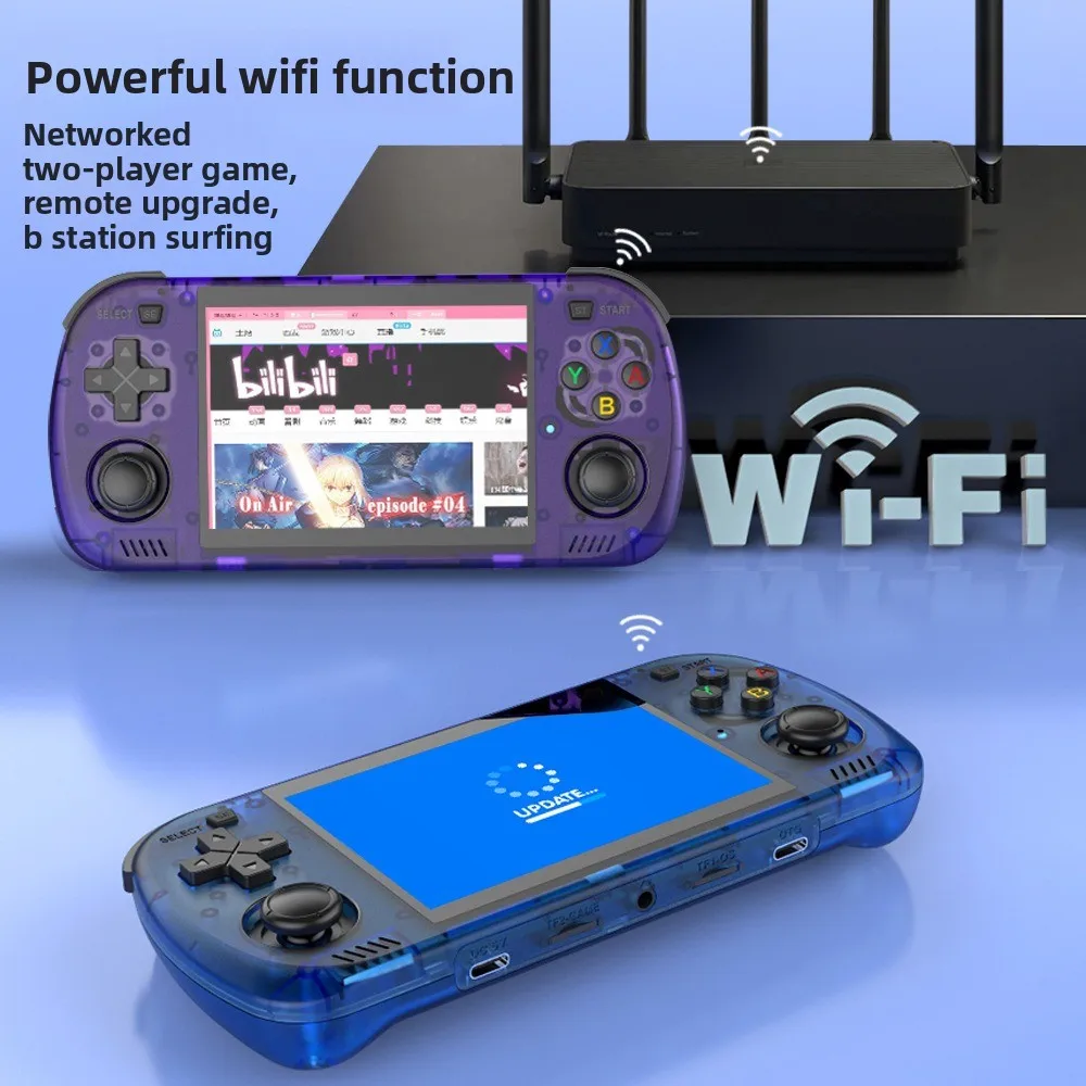 R36H Promax 4.2 "IPS شاشة مفتوحة نظام مزدوج WIFI وحدة تحكم ألعاب محمولة 64G/128GB مدمجة في 2000+ ألعاب لأجهزة المحاكاة المتعددة