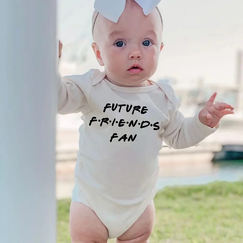 Newborn Infant Bodysuits Future Friends Fan Boys Girls Unisex Clothing Long Sleeve Jumpsuits 4 Color Baby Kids Playsuits Outfits