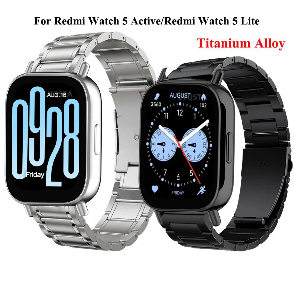 Stainless Steel Watchband For Xiaomi Redmi Watch 5 Active Bracelet Metal Strap For Redmi Watch 5 Lite Correa Replacement Band