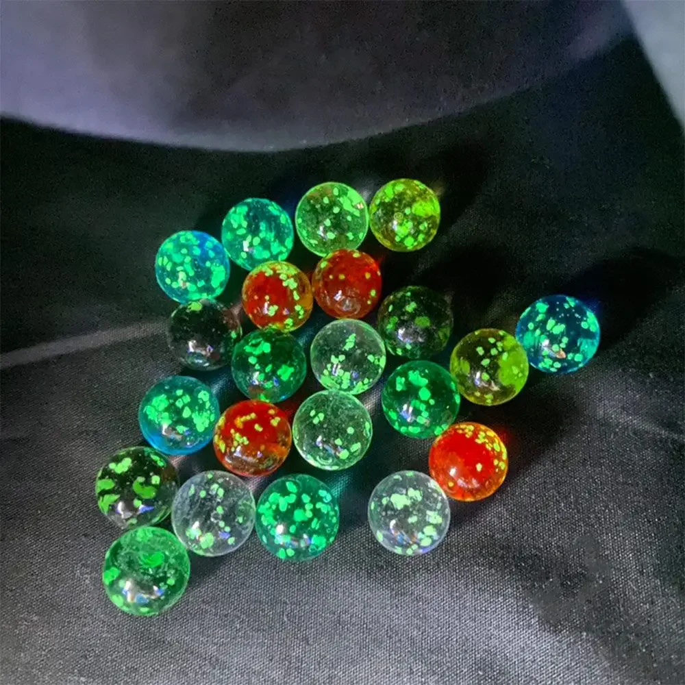 10pcs Luminous Glass Ball 12 มม.ครีมคอนโซลเกม Pinball เครื่องวัวขนาดเล็ก Marbles Pat ของเล่นเด็กเครื่องลูกปัด