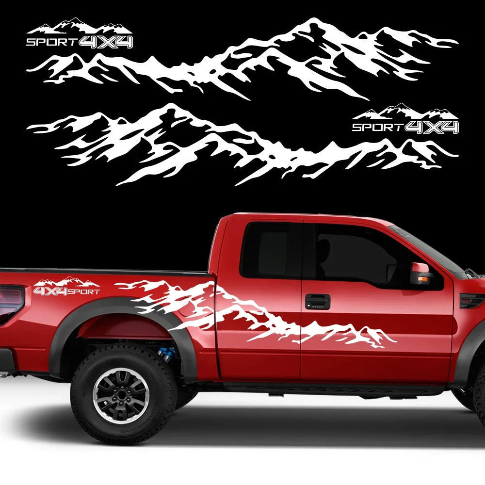 

Car Sticker Creative 4X4 Mountains Graphics Decals Vinyl Waterproof Auto Exterior Decoration Accessories For Pickup Truck Decor