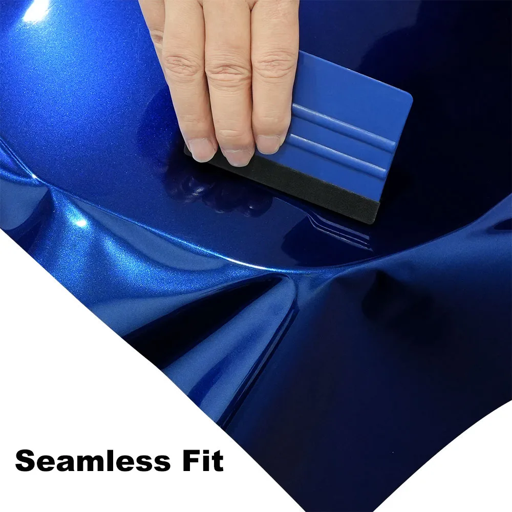 Car Sticker Gentian Blue Metallic Car Vinyl Wrap Color Change Film Bubble Free Wrap Decal Car Accessories Interior Exterior view 4