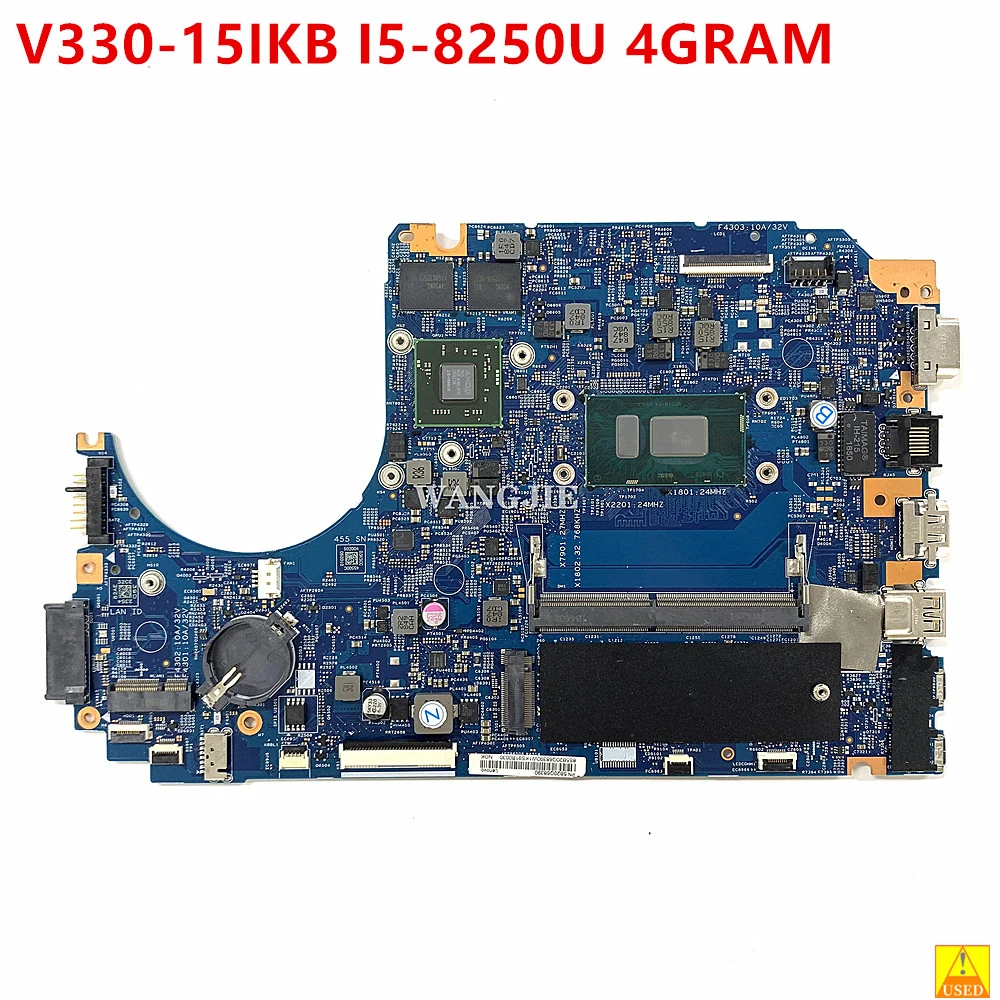 Para Lenovo V330-15IKB Laptop Placa-mãe I5-8250U GPU: M530 2G 4G RAM 17807-3M 5B20Q68404 5B20Q60049 5B20Q60051 5B20Q68390