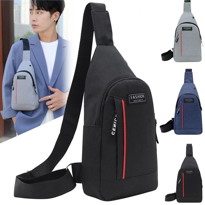 

Men's Chest Bags Casual Waist Bags Small Short Trip Travel Carry Bags Men's Waterproof Shoulder Crossbody Bags Nylon Handbags