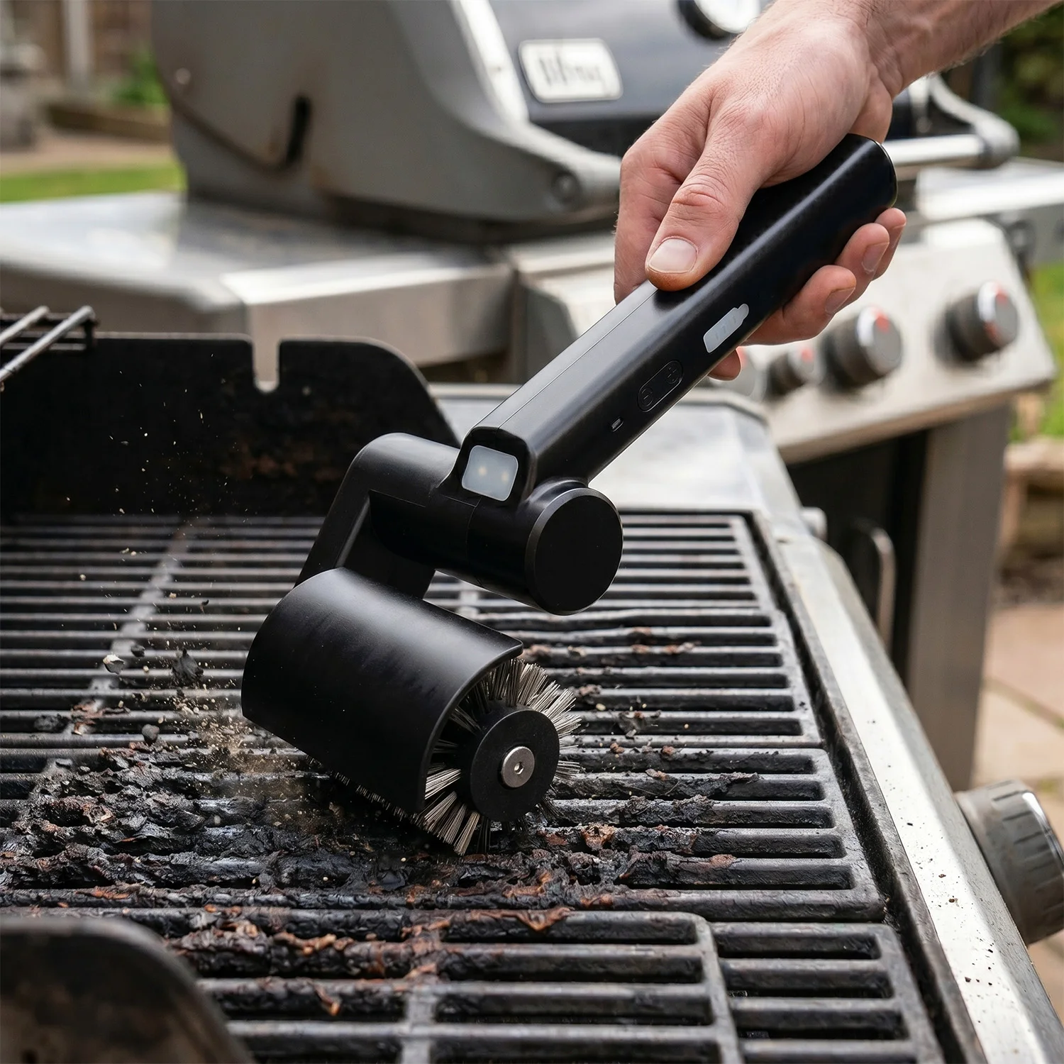 VERTAK 3.7V Rotary Barbecue Grill Brush Rechargeable High-Torque Automatic Handheld Electric Grill Cleaning Brush