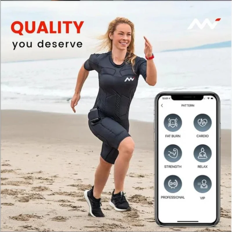 

(Sea shipping) Sportswear Wireless Body Slimming Weight Loss Muscle Building Electrical Muscle Stimulation EMS Training Suit