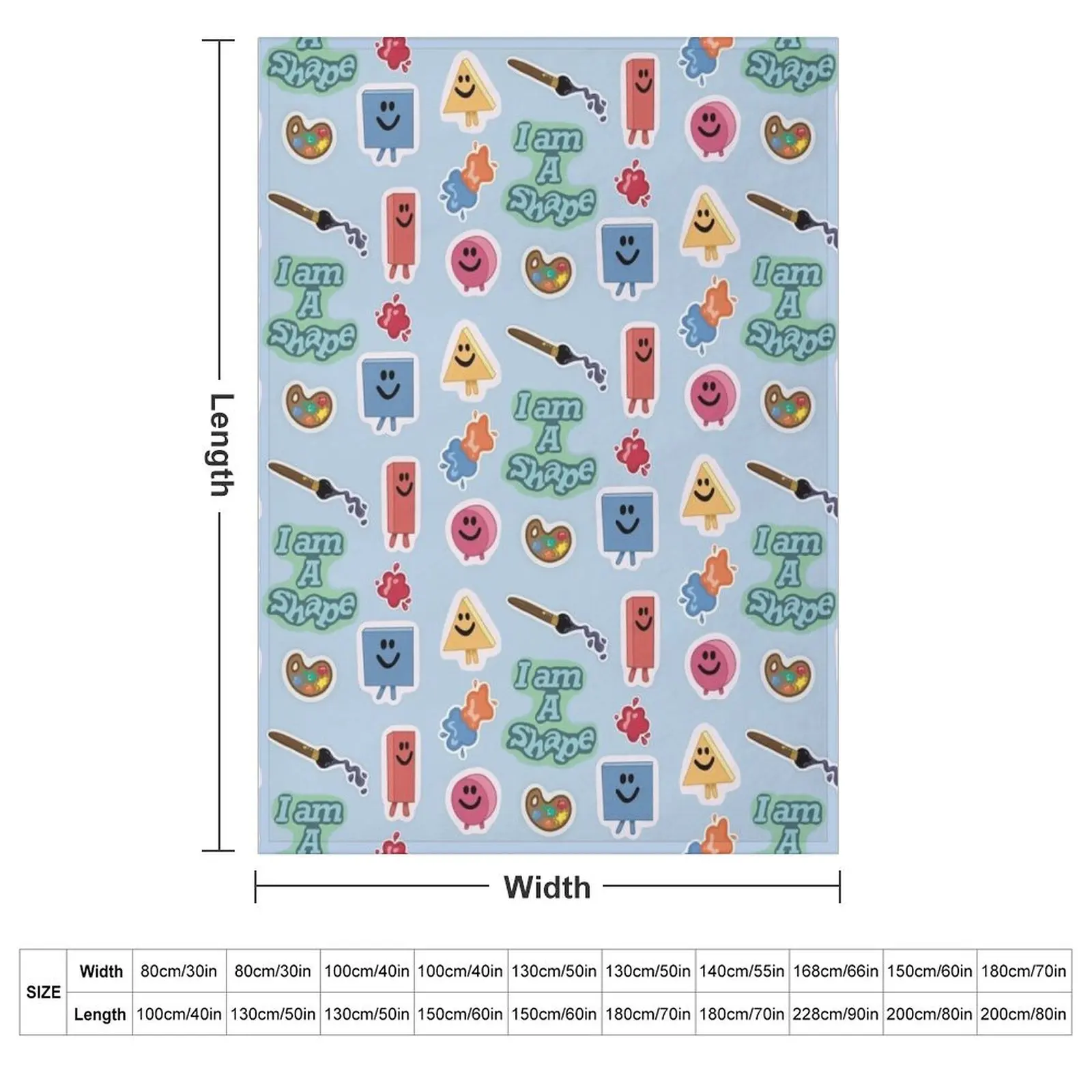 I am a shape! Mr maker Throw Blanket couch cozy soft plush fuzzy picnic outdoor blanket