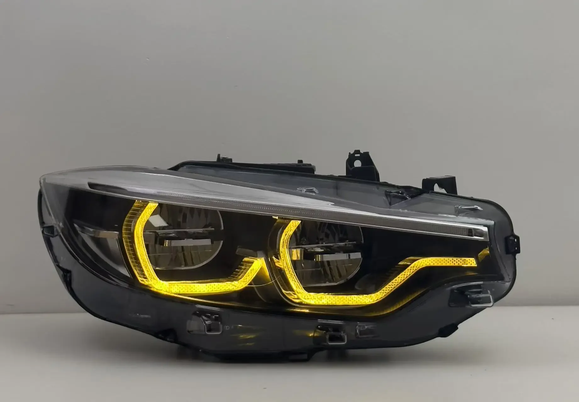 

UPGRADE Желто-Белая светодиодная фара DRL Ikon Style для BMX F32 F36 F80 F82 M3 M4 Lci Lights Высокая и низкая противотуманная фара указателя поворота