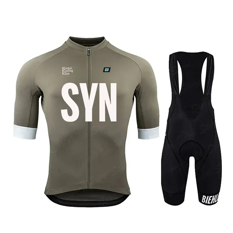 SYN BIEHLER Team Cycling Jersey Sets MTB Bicycle Bike Breathable Shorts Clothing Cycling Suit 19D GEL Mountain Bike All Terrain