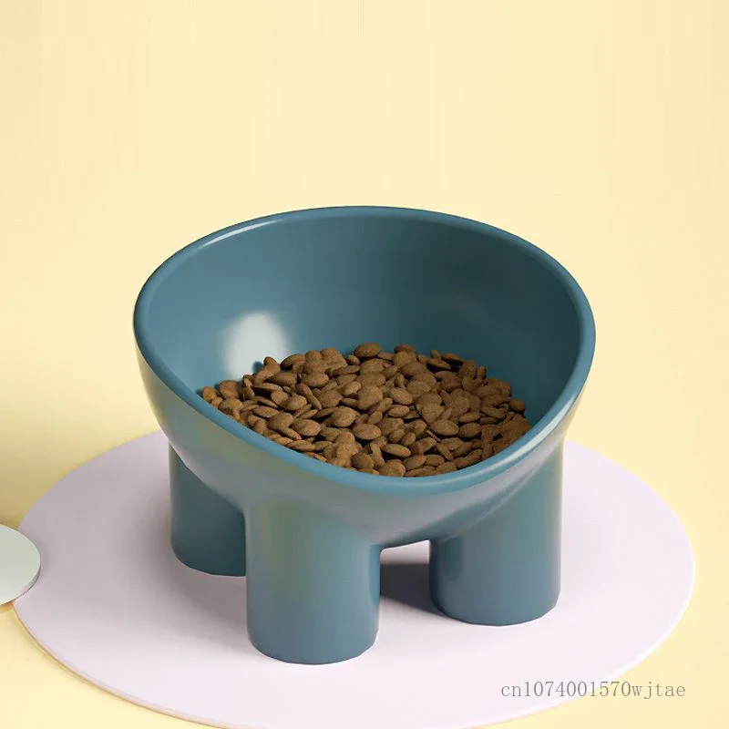 PP Material Pet Food Tableware, Elephant Foot, Neck Protection, Anti Overturning, Cat and Dog Bowl, High Quality, 13x13x9cm, 1Pc