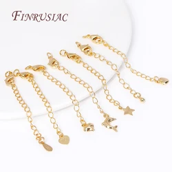 18K Gold Plated Extension Chain with Lobster Clasp For Jewelry Making DIY Findings,Necklace Extender Accessories For Bracelets