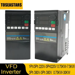 220V 380V VFD Heavy Load Variable Frequency Drive Vector Control Converter Inverter 0.75 1.5 2.2 4 5.5KW Motor Speed Controller