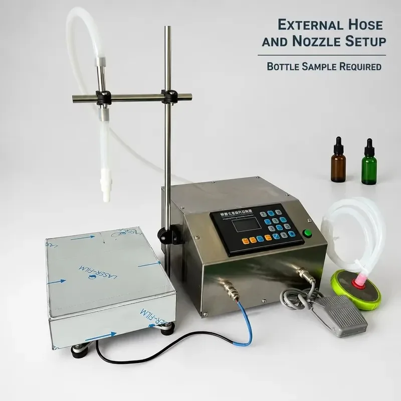 Semi Automatic Large Flow Weighing Single Liquid Filling Machine Beer Oil Bottle Precision Metering Pump Filling