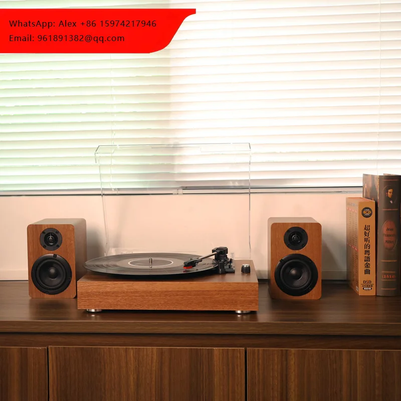 Retro-Vinyl-Plattenspieler, grenzüberschreitend, HiFi-Audio, ABS-Material, LED, passiv, für Bluetooth, Heimgeschenk, für Schlafzimmer, Phonograph