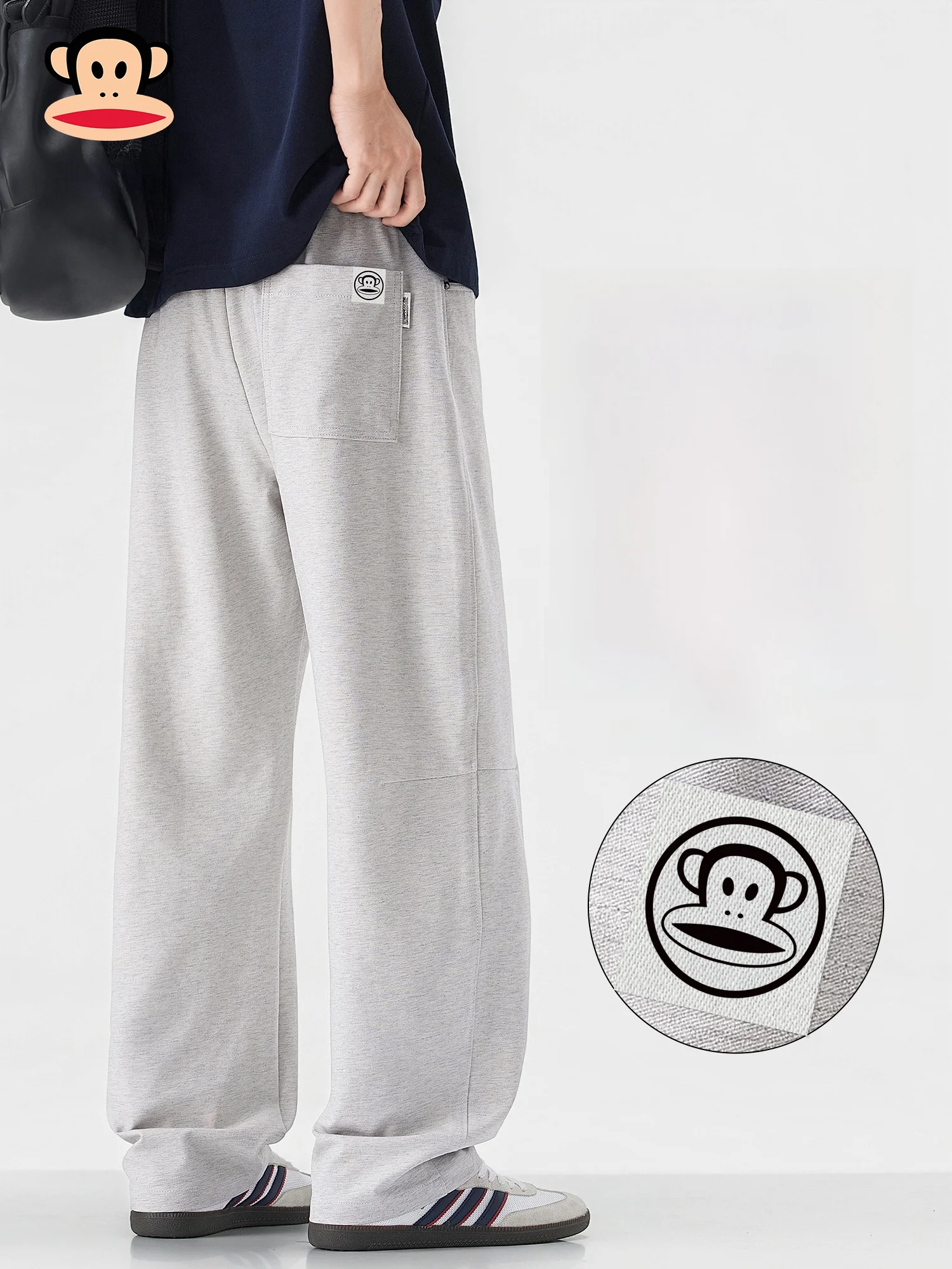 

Новые мужские повседневные брюки Paul Frank: свободные, прямого кроя, трикотажные, спортивные, модные, из смесового хлопка и полиэстера