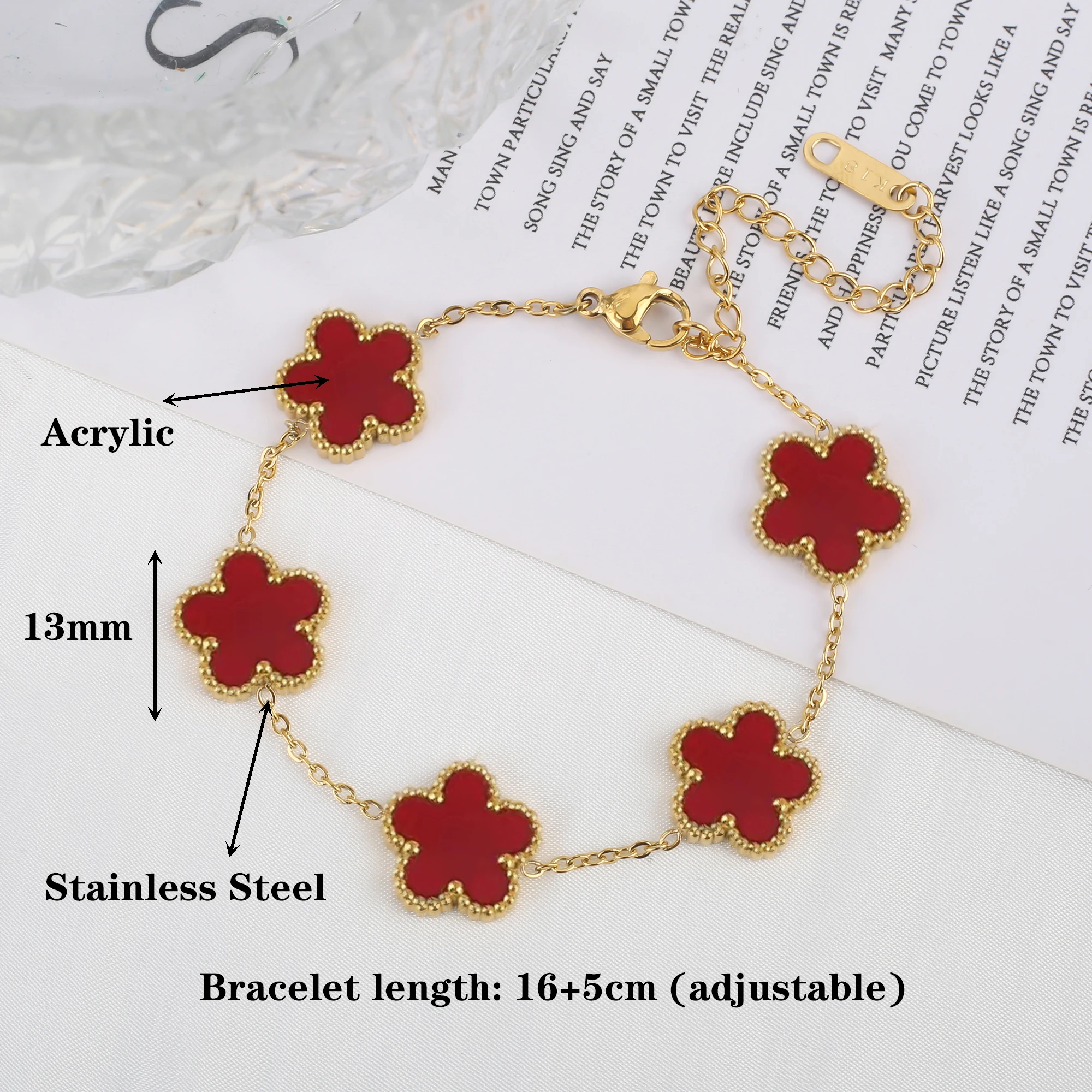 Clover Stainless Steel Bracelets For Women Five Leaf Flower Shell Fashion Jewelry Hot Selling High-Quality Birthday Party Gift