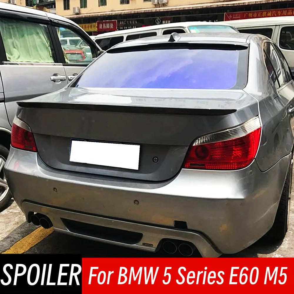 

For BMW 5 Series E60 M5 520i 525i 528i 2004 05 06 07 08 09 10 Rear Trunk Lid Spoiler Wings Car ABS Plastic Tuning Accessories