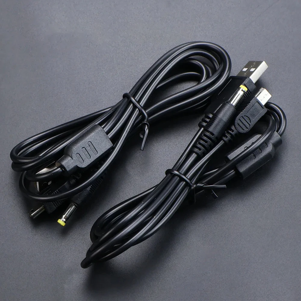 1-2 قطعة 2 في 1 كابل بيانات USB كابل شحن مناسب لموصل ملحقات الألعاب PSP 1000 2000 3000 #3