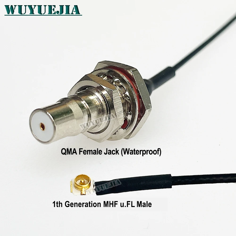 

1Pcs 5-100CM U.F.L RF113 QMA to U.FL MHF1 Cable Bulkhead QMA Female Jack to U.fl MHF1 Male Connector RF1.13 Pigtail Jumper Cable