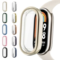 TPU Protective Cover For Xiaomi Mi Band 8 9 Soft Case Full Screen Protector Shell Bumper Plated Case For Mi Band 8 9 smart watch