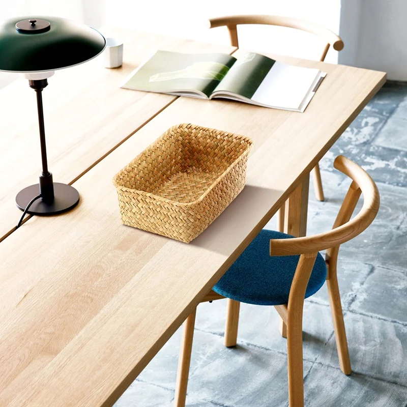 Enjoy New Seagrass Storage Basket, Multisize Handmade Rattan Shelf Baskets & Home Storage Bins Baskets For Decoration