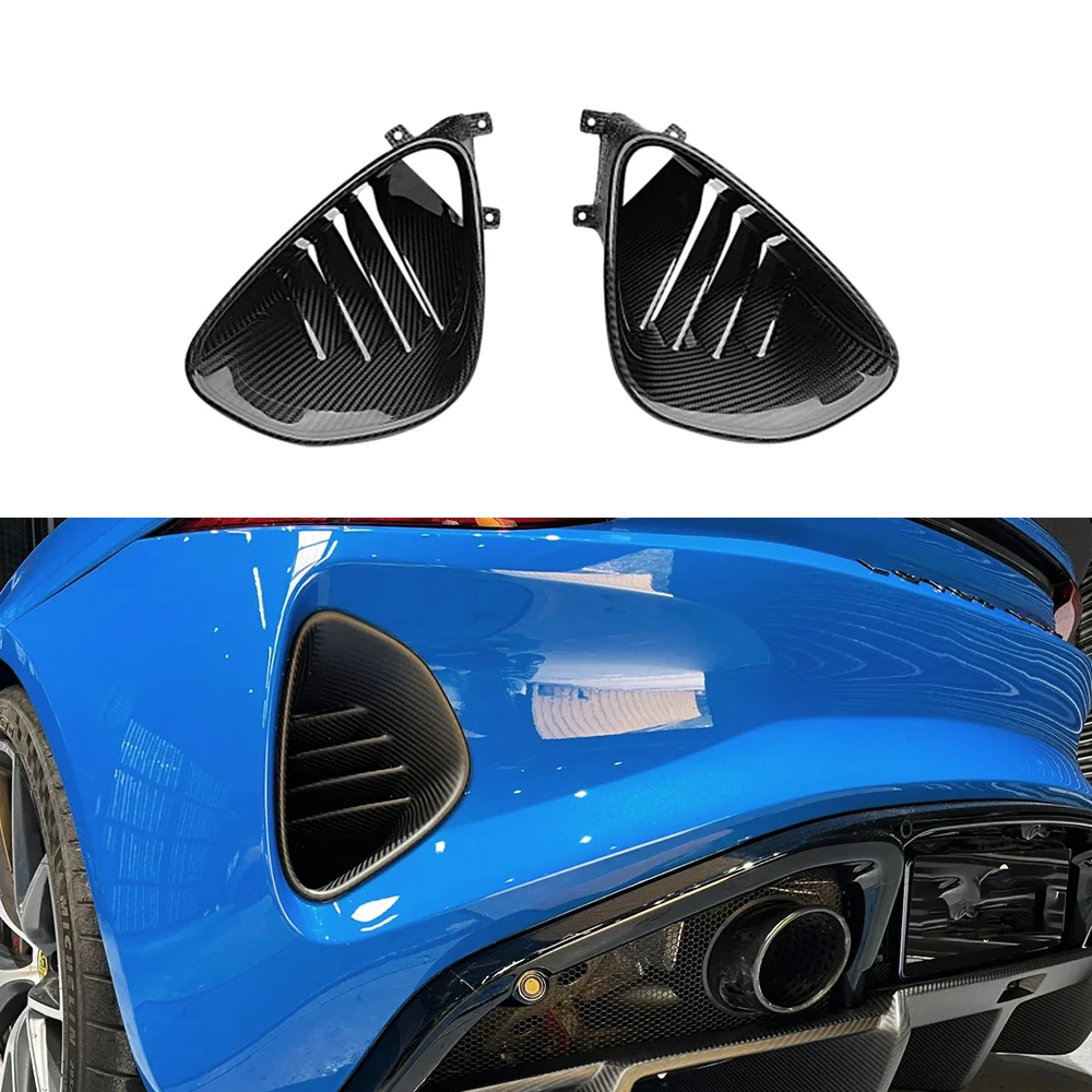 

Fit for Lotus Emira 2021-2024 Real Carbon Fiber Rear Bumper Air Vent Cover Trim