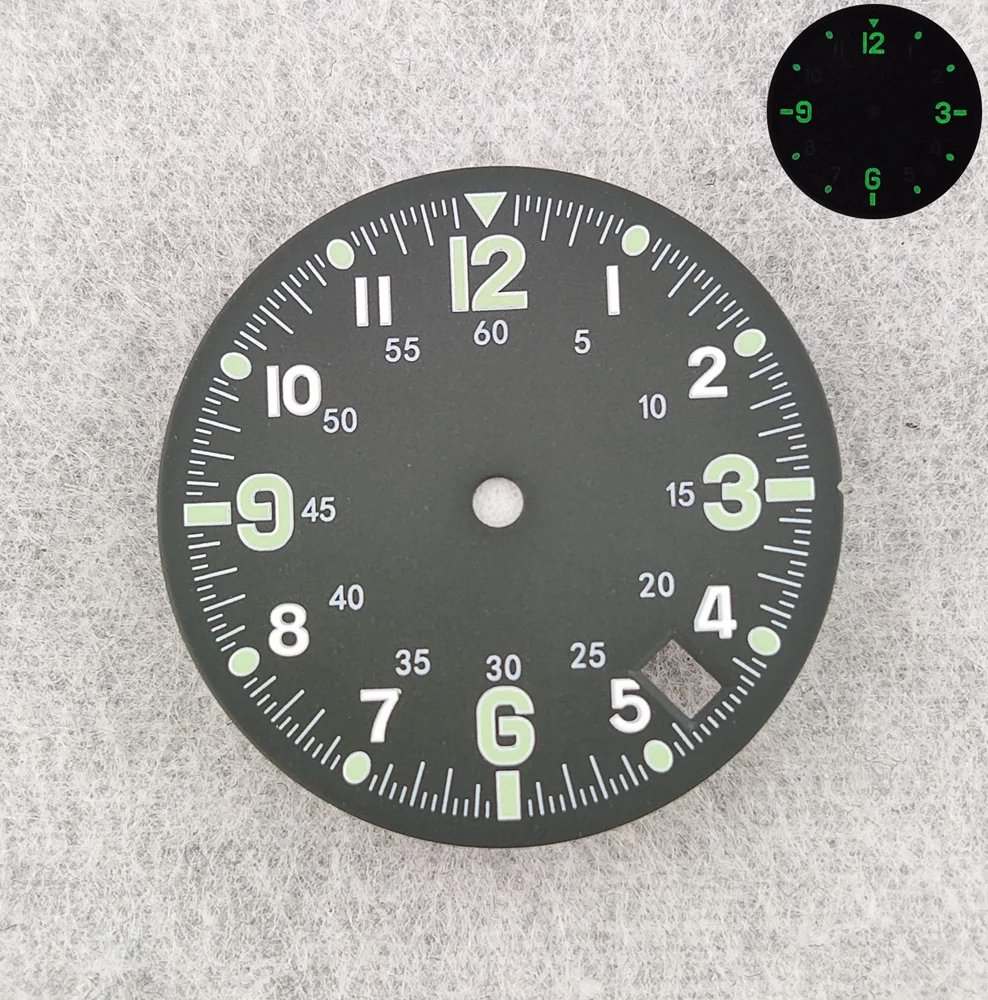 Nh35 dial digital luminoso 3.8 horas único calendário janela se encaixa nh35/nh36 movimento relógio acessórios de substituição