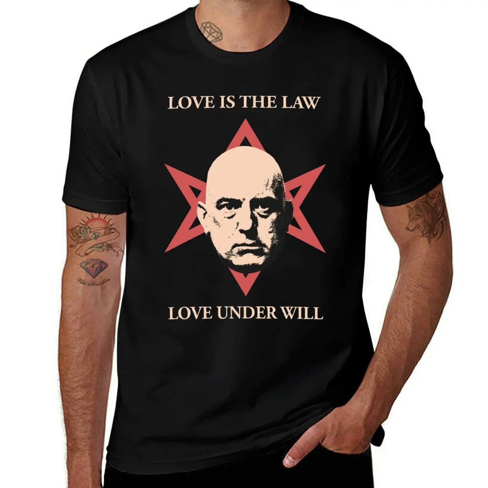 Футболка Aleister Crowley, забавная футболка, рубашка Croswit, мужская одежда, мужская одежда