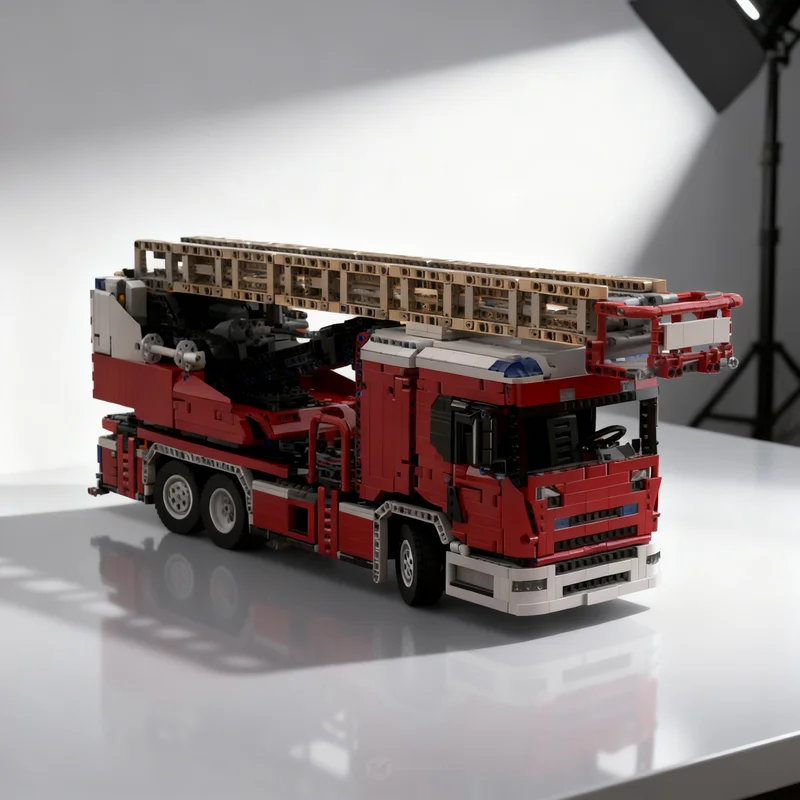 

4701pcs MOC Scania L Fire Engine With Turntable Ladder Technical Model Building Blocks DIY Creative Gift Display Decor Premium