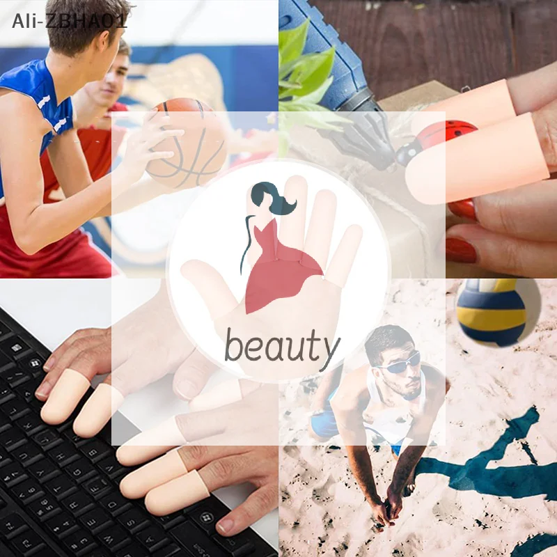 

10Pcs Silicone Gel Tube Finger 5*2cm Protector Anti-cut Heat Resistant Finger Sleeves Cooking Kitchen Tools