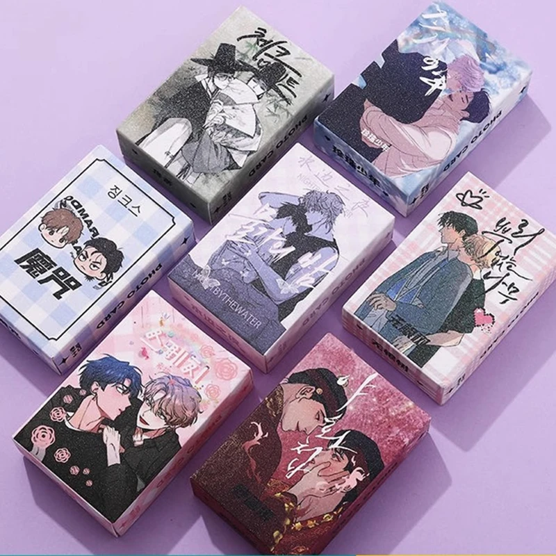 Set de 50 Pcs Tarjetas Lomo Coreanas de Manga, Personajes de Cómic, Minipostales HD, Fotocard, Regalo de Cosplay