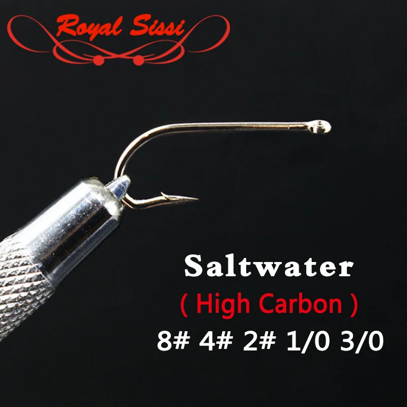 Hot 30PCS/Pack 8#4#2#1/0 3/0 Fly Tying High Carbon Steel material Saltwater fly hook silver saltwater streamer fly fishing hooks