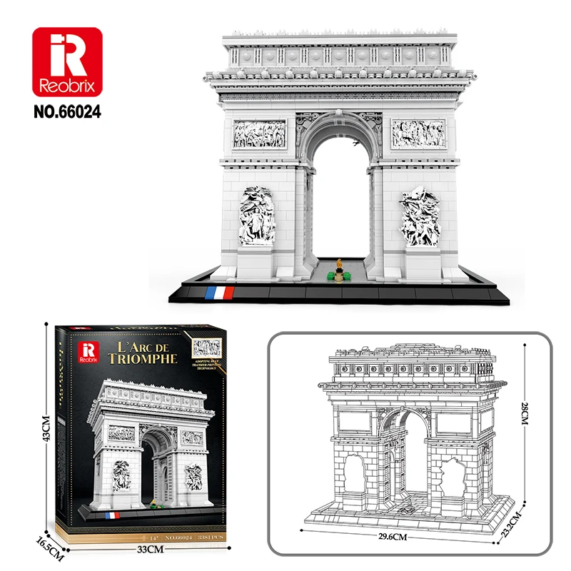 3381 pièces Arc de Triomphe modèle blocs de construction Paris patrie briques de construction décoration de bureau bricolage jouets pour enfants cadeaux de vacances