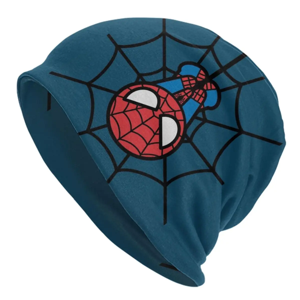 Custom Kawaii Spider Man Hanging Upside Down Skullies Beanies Caps  Unisex Winter Warm Knitted Hat Adult Spiderman Bonnet Hats