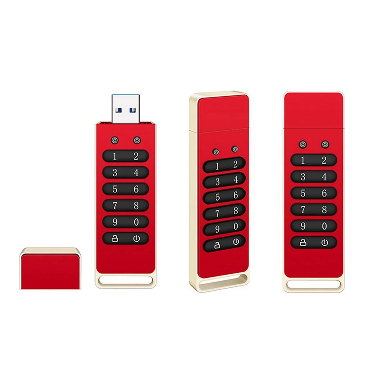 Secure USB Drive, 32GB Encrypted USB Flash Drive Hardware Password Memory Stick with Keypad USB 3.1 Disk